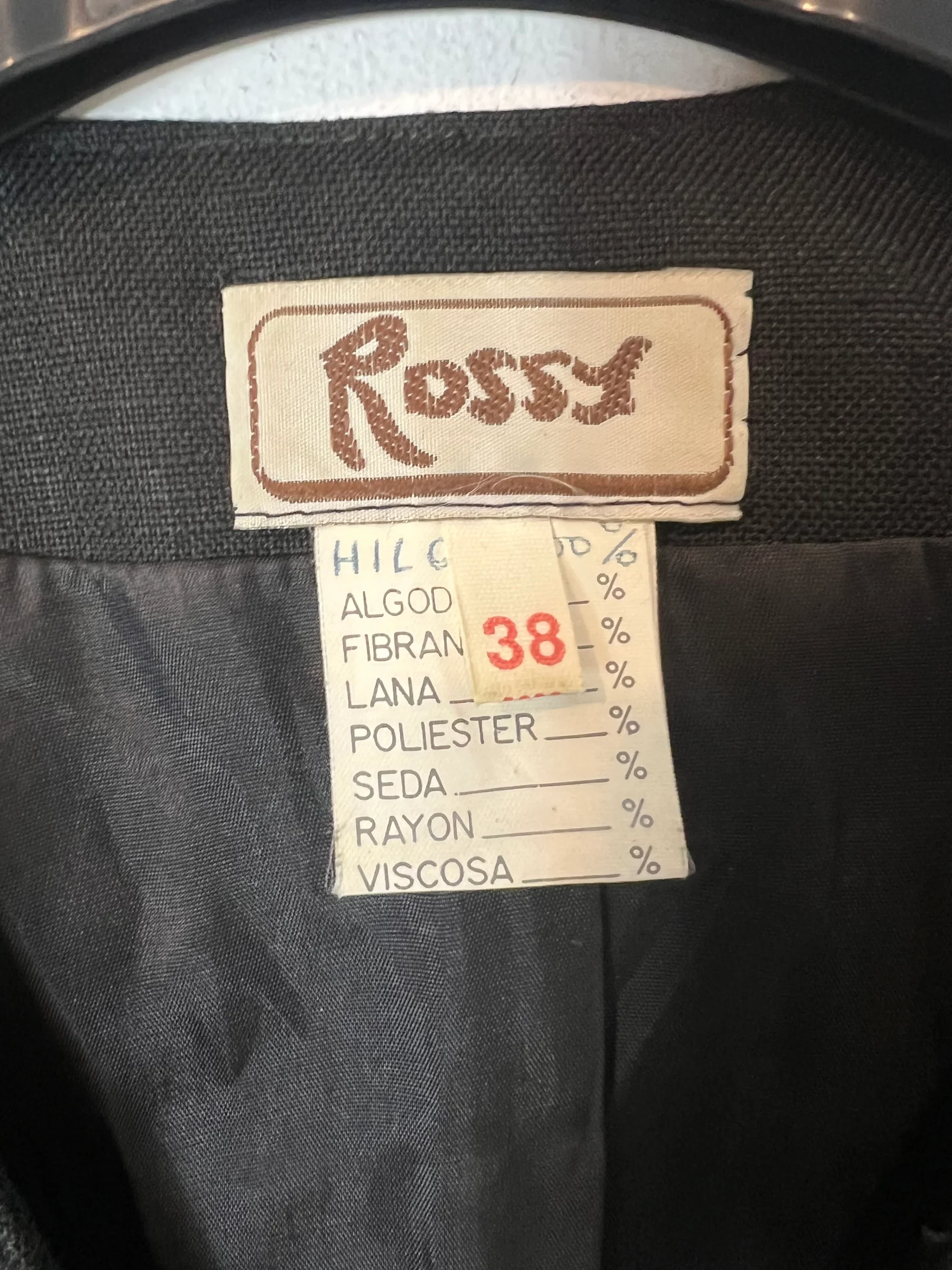 ROSSY. Chaqueta negra vintage T.38 - Imagen 5