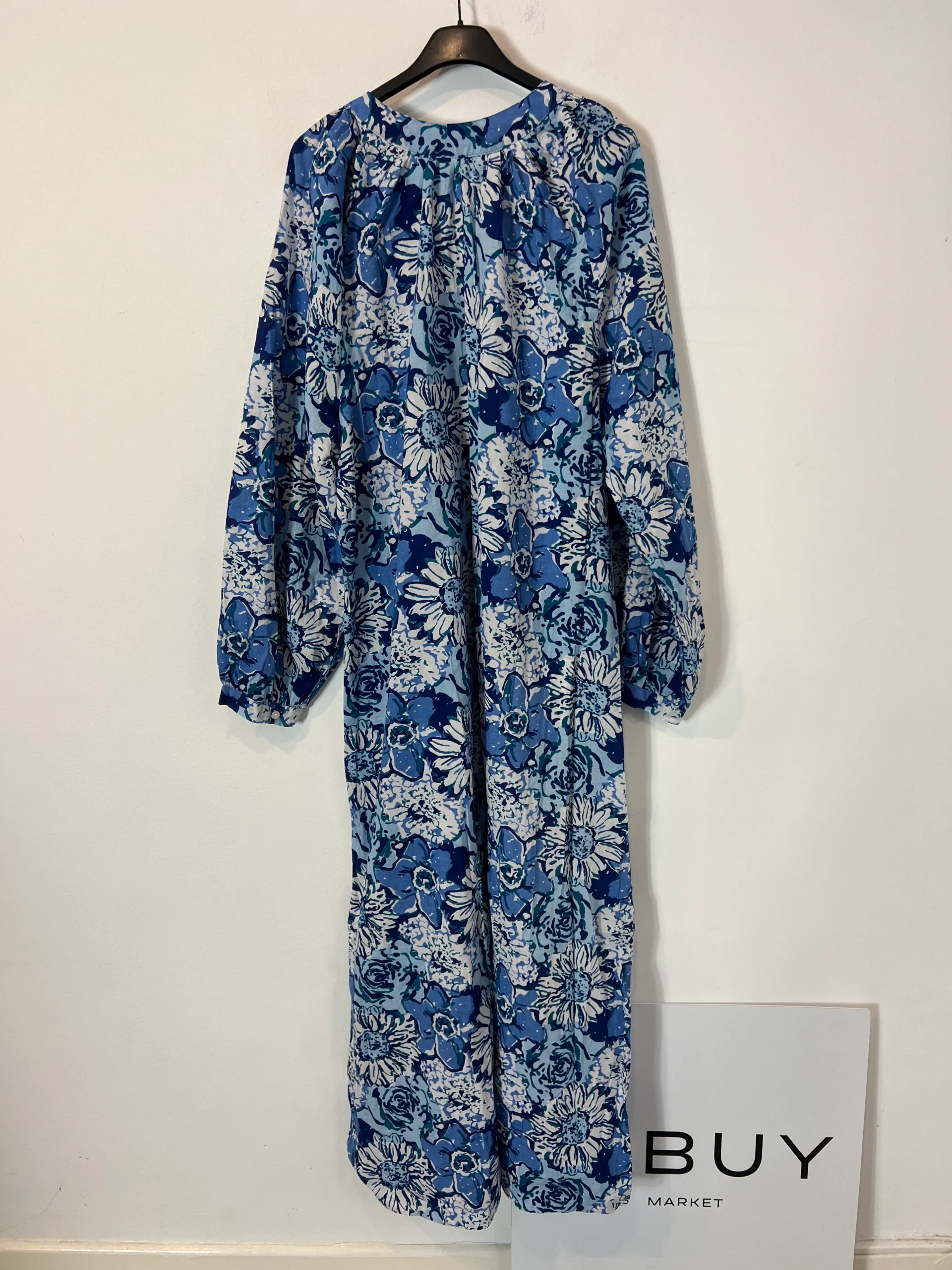 BUGANVILIA. Vestido flores azules y blancas T.XL - Imagen 5