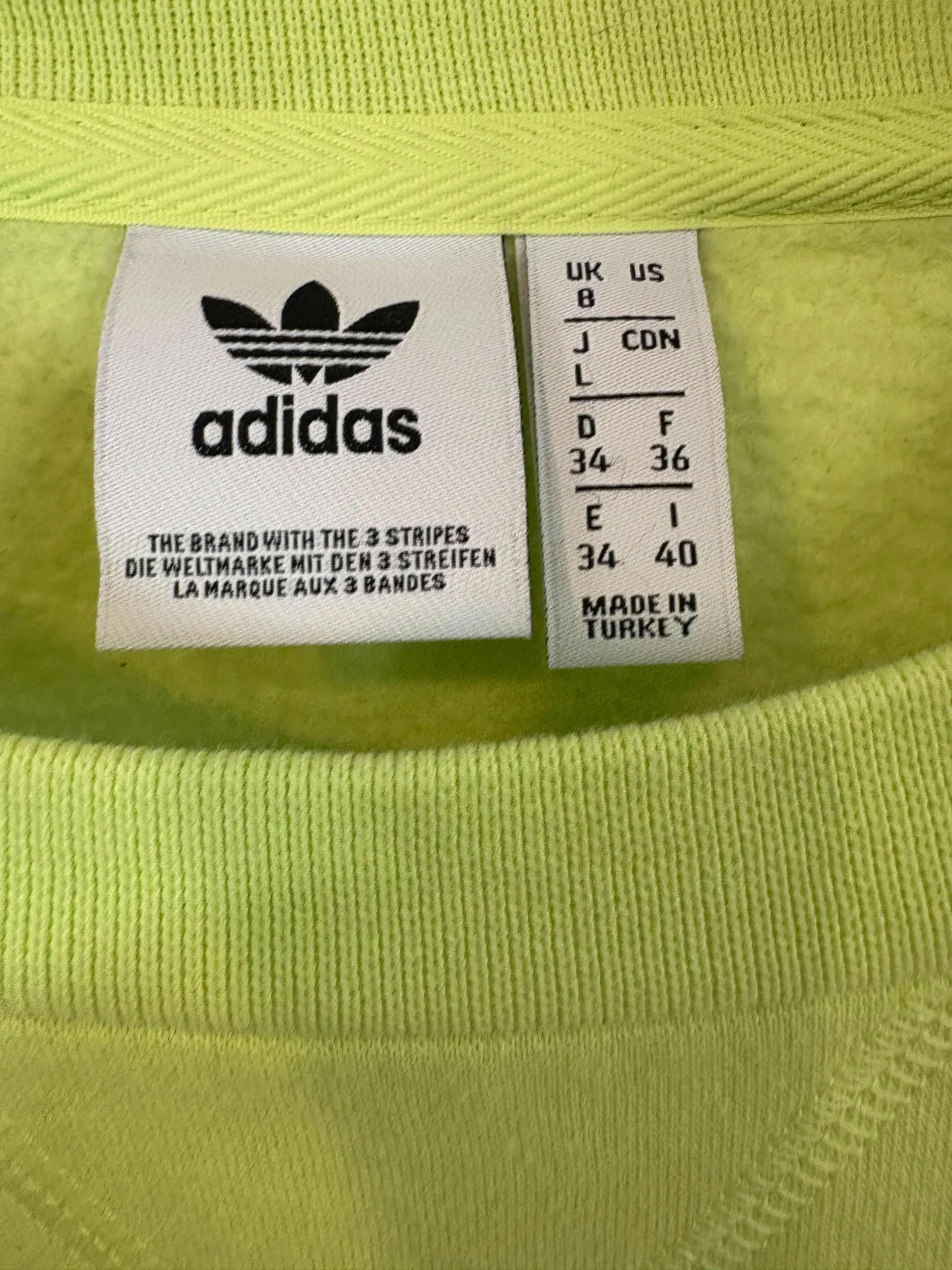 ADIDAS. Sudadera flúor lima. T L - Imagen 4