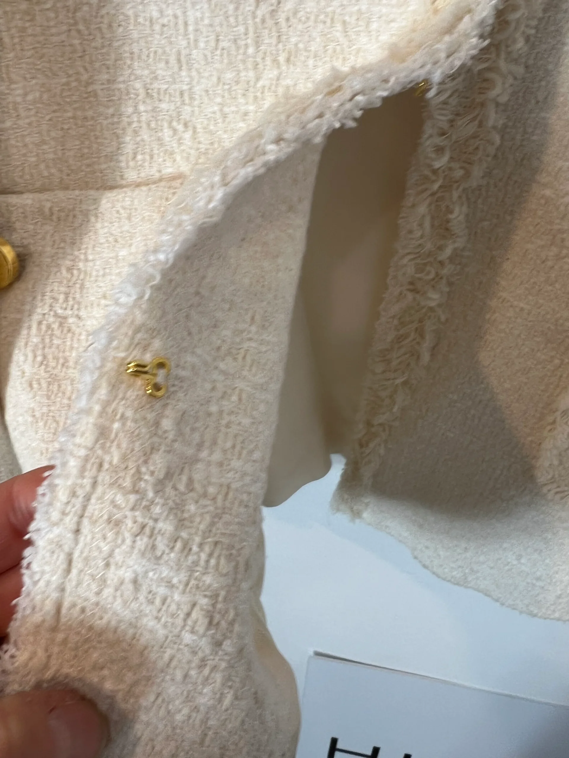 ZARA. Chaqueta beige tweed T.s - Imagen 6