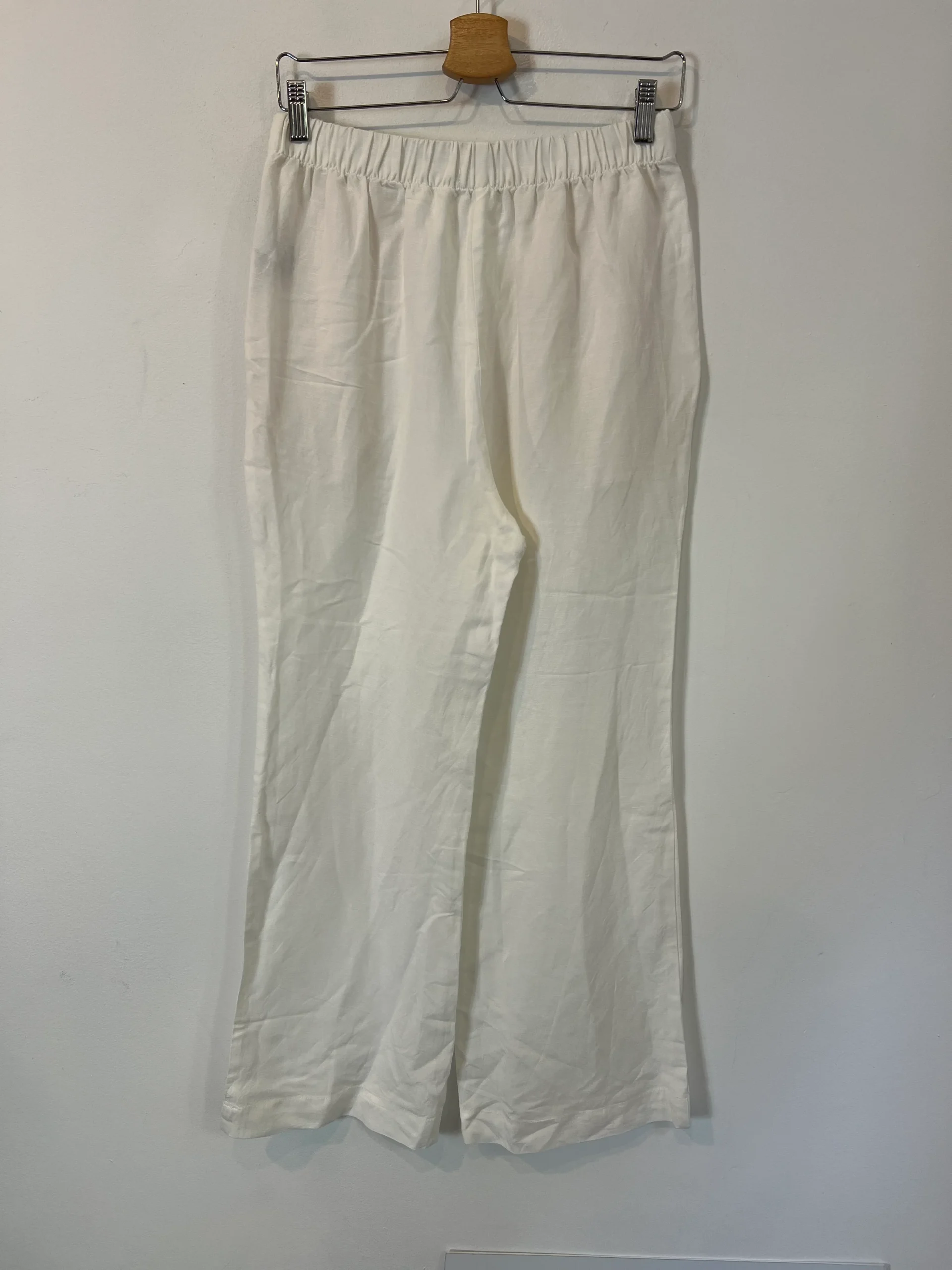 OYSHO. Pantalón lino blanco T.s - Imagen 5