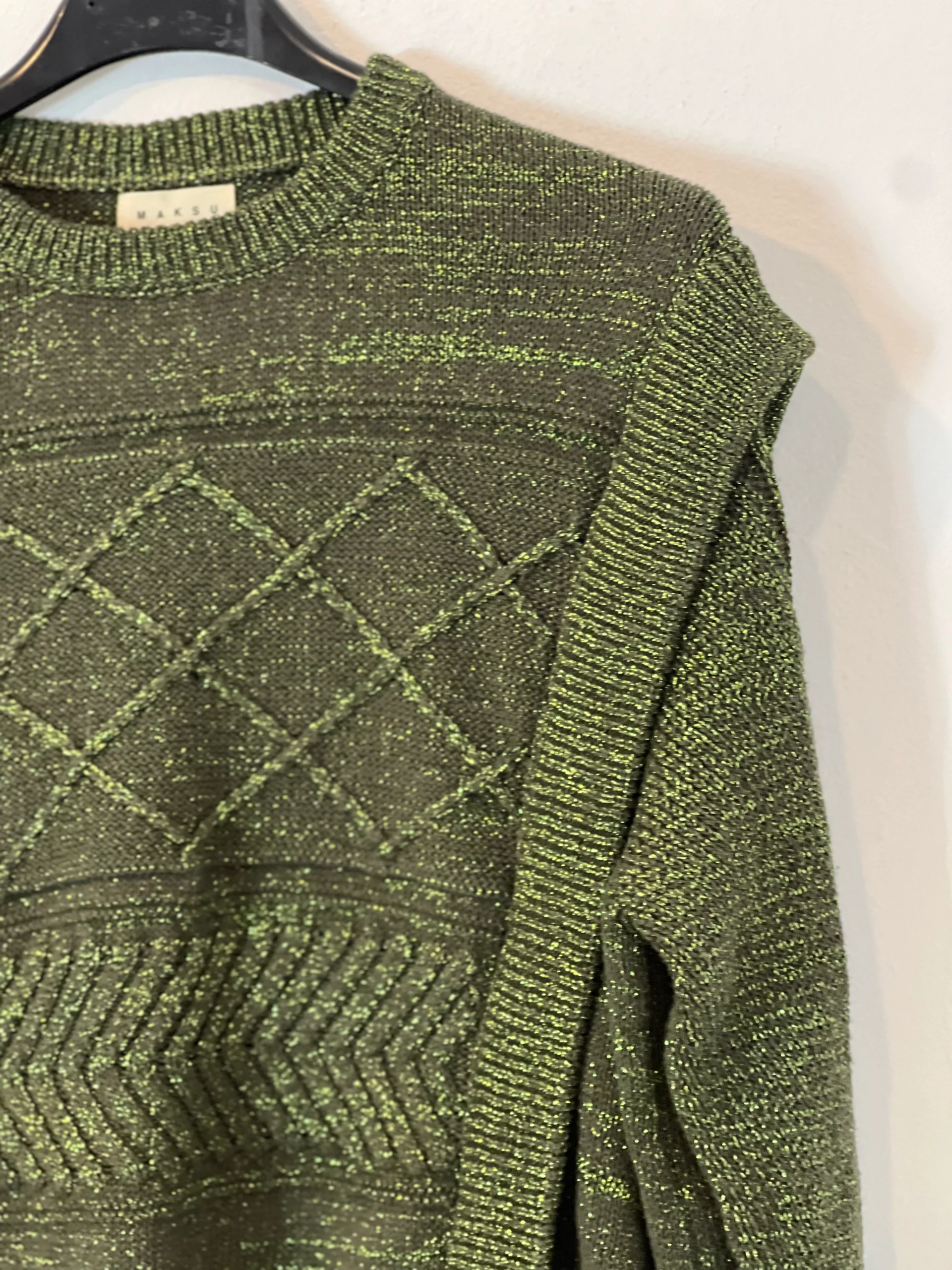MAKSU. Jersey verde hilos T.m/l - Imagen 3